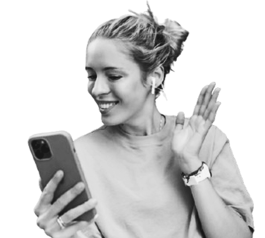 Woman looking at a phone